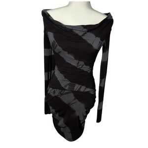 BUFFALO DAVID BITTON Ruched Tie Dye Y2K Bodycon Dress Women's Size XS